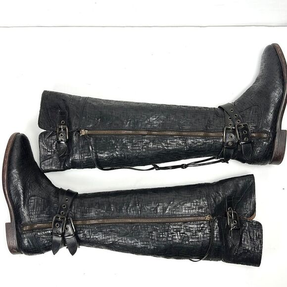 UGG Collection Nicoletta Scored Over-the-Knee Black Leather Boot size 6 1/2 - Picture 2 of 16